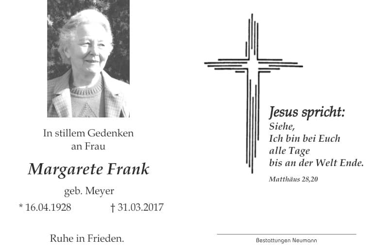 Frau Magarete Frank