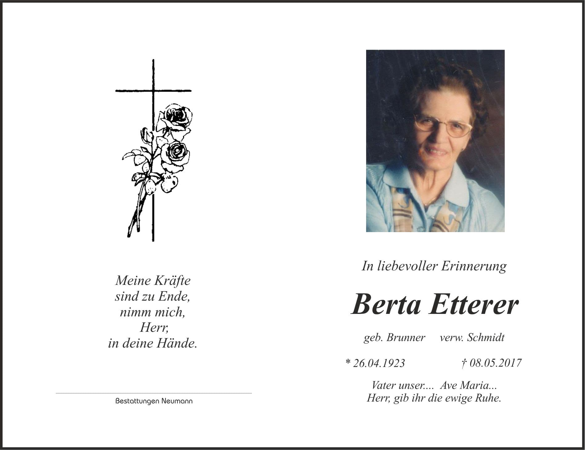 Frau Berta Etterer