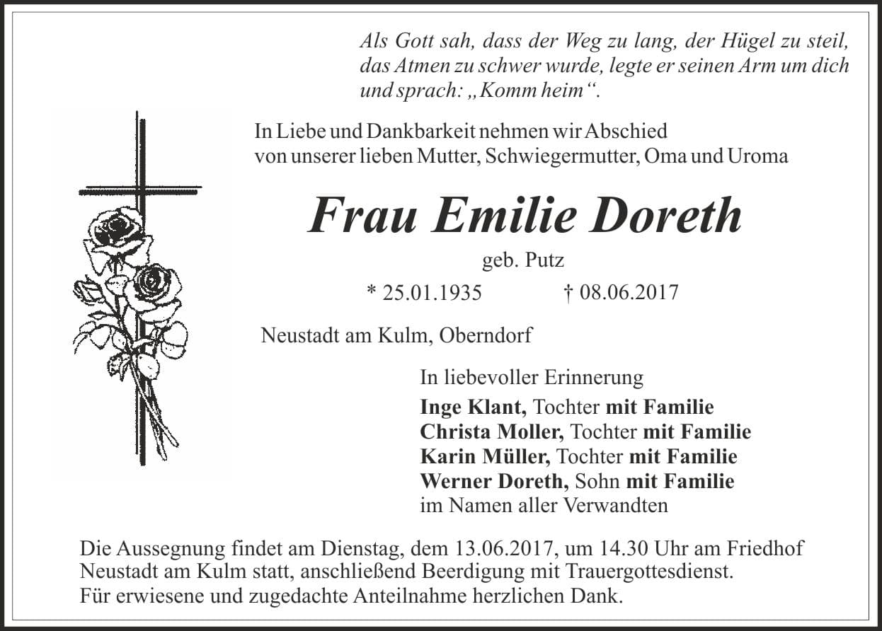 Frau Emilie Doreth