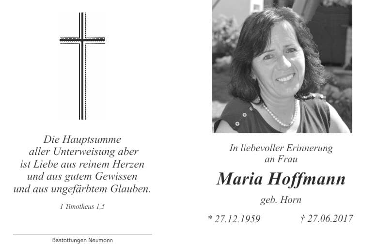 Frau Maria Hoffmann (Veit)