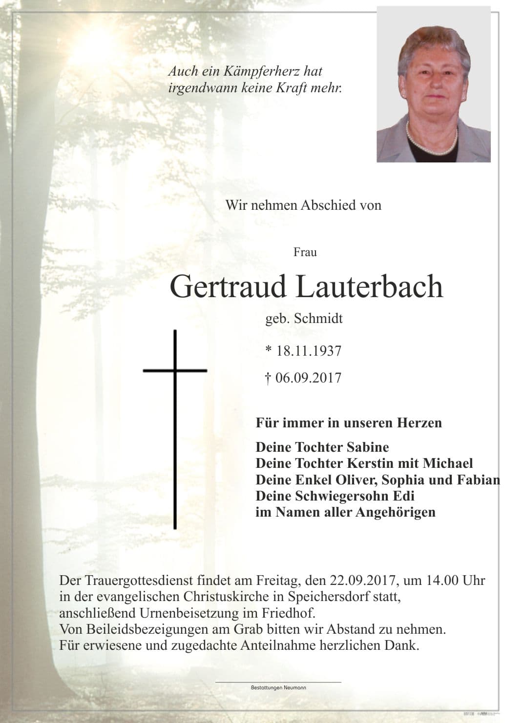 Frau Gertraud Lauterbach