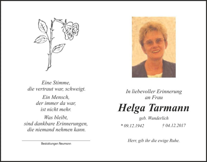 Frau Helga Tarmann
