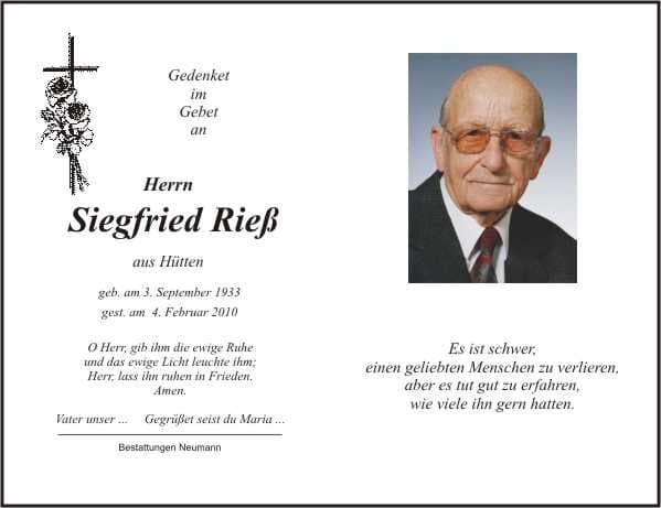 Herr Siegfried Rieß