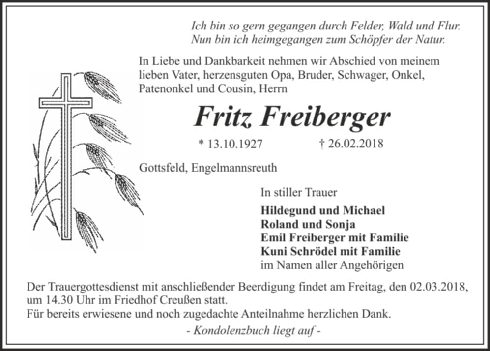 Herr Fritz Freiberger
