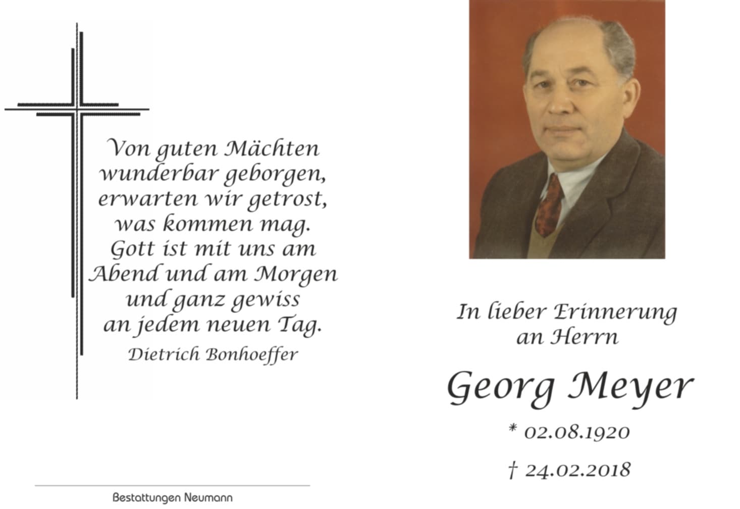 Herr Georg Meyer