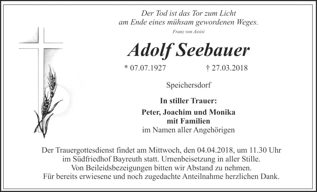 Herr Adolf Seebauer