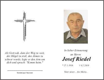 Herr Josef Riedel