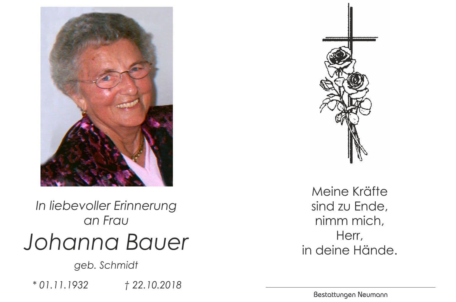 Frau Johanna Bauer