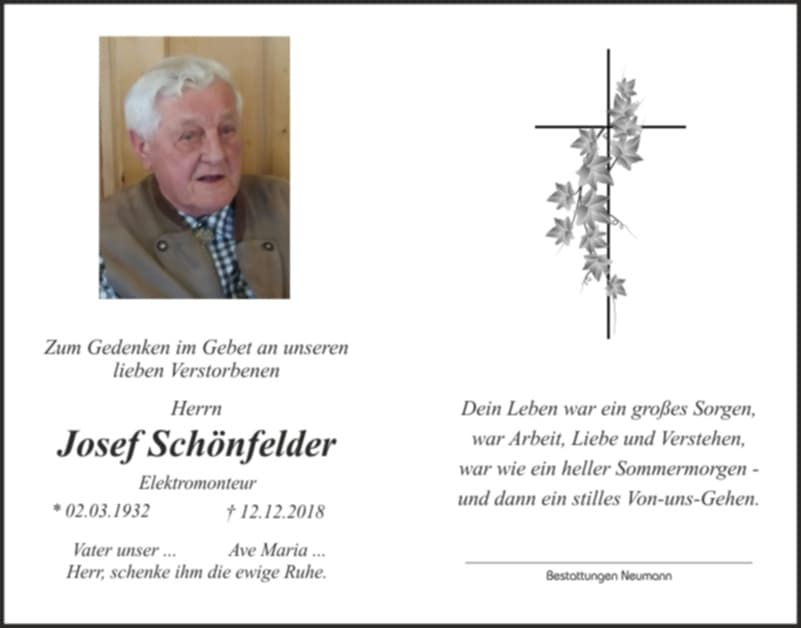 Herr Josef Schönfelder