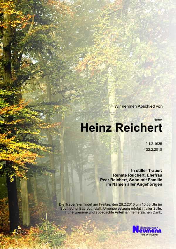 Herr Heinz Reichert