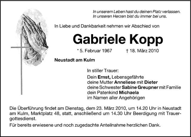 Frau Gabriele Kopp