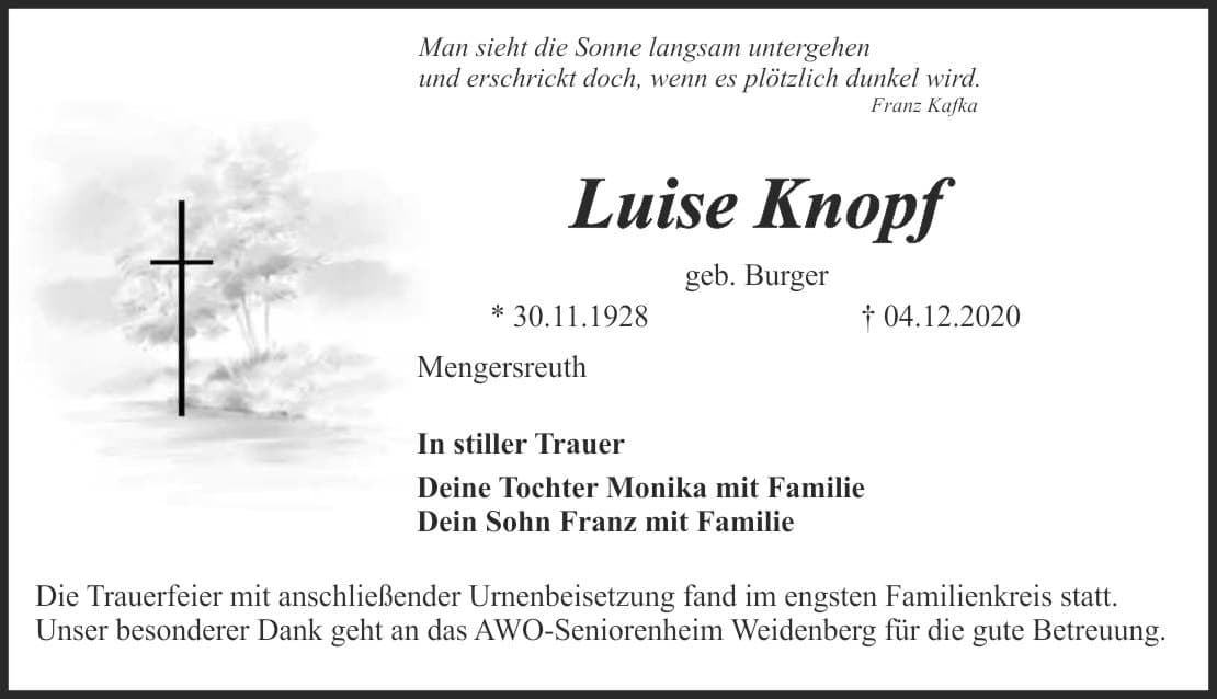 Frau Maria Luise Knopf