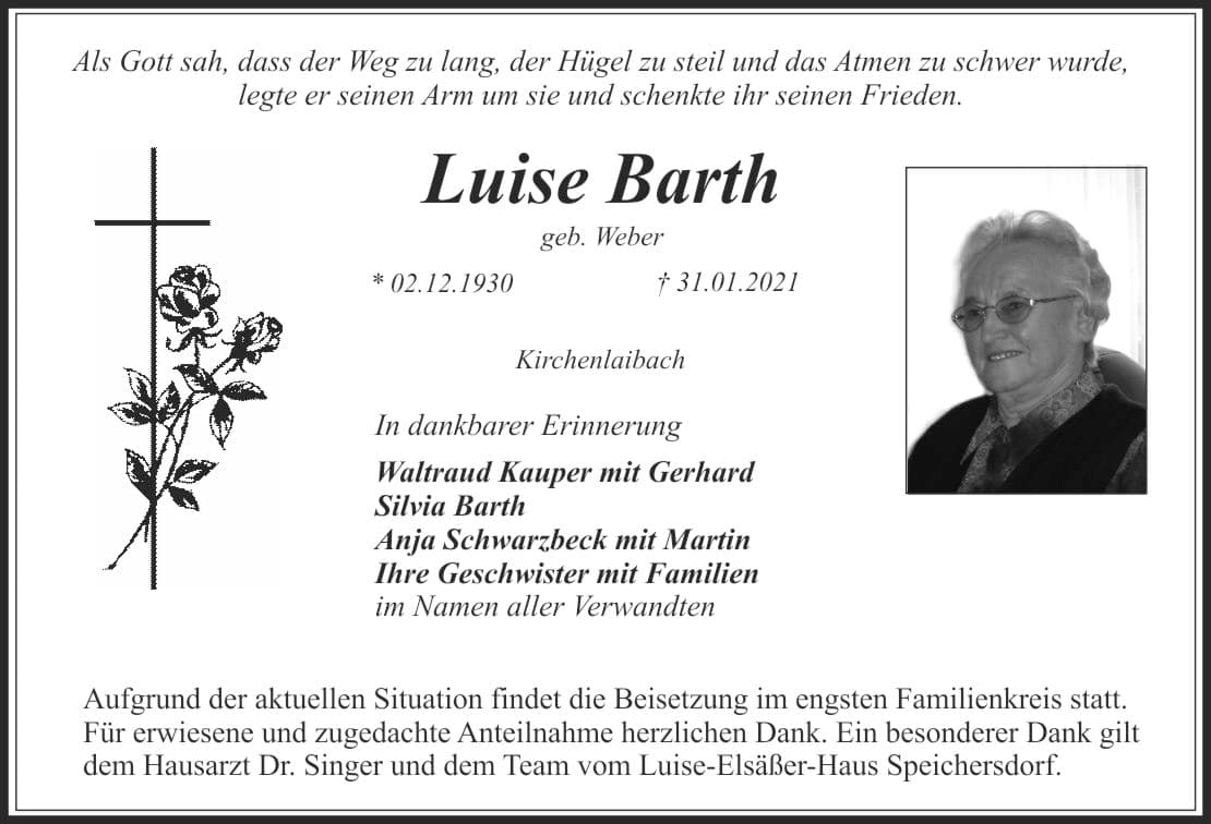 Frau Luise Barth