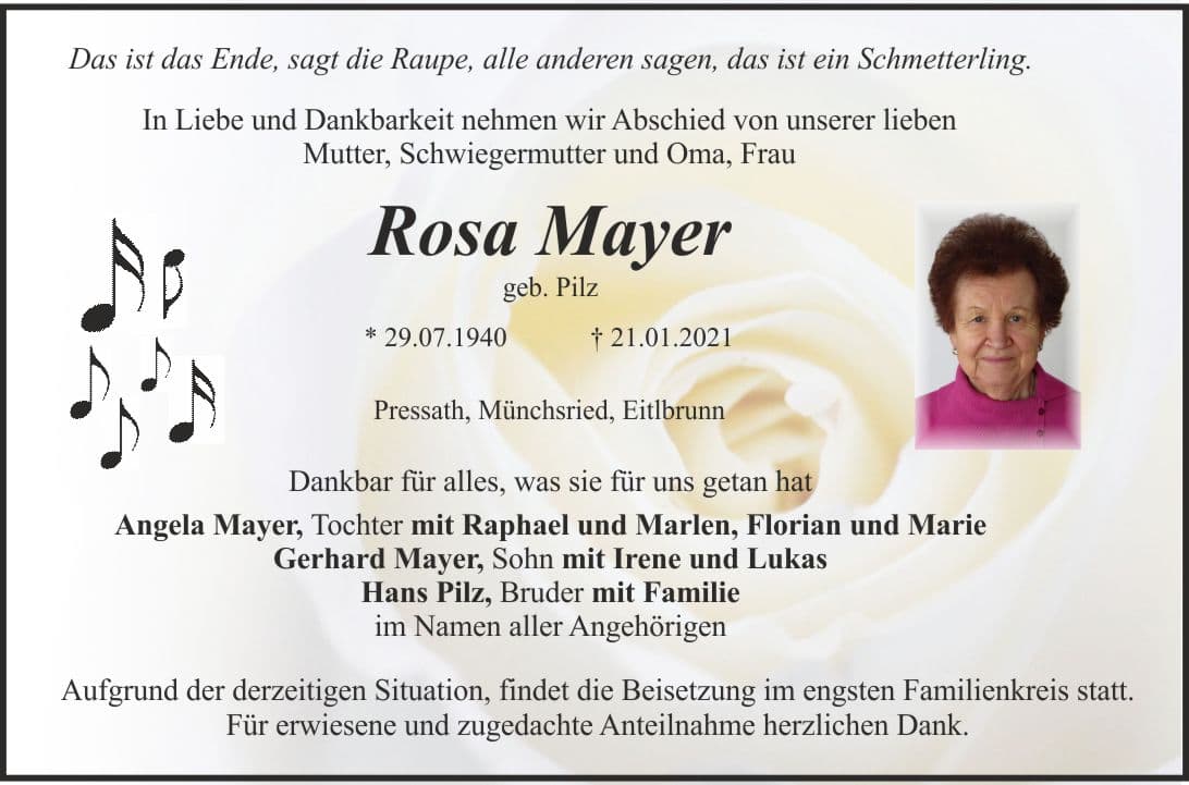 Frau Rosa Mayer