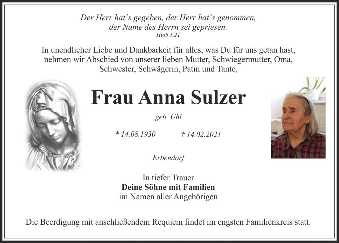 Frau Anna Sulzer