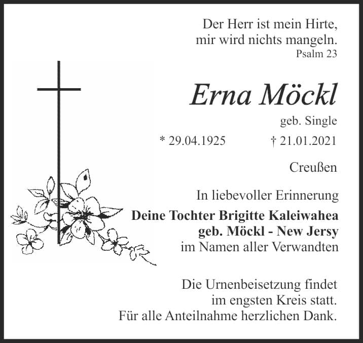Frau Erna Möckl