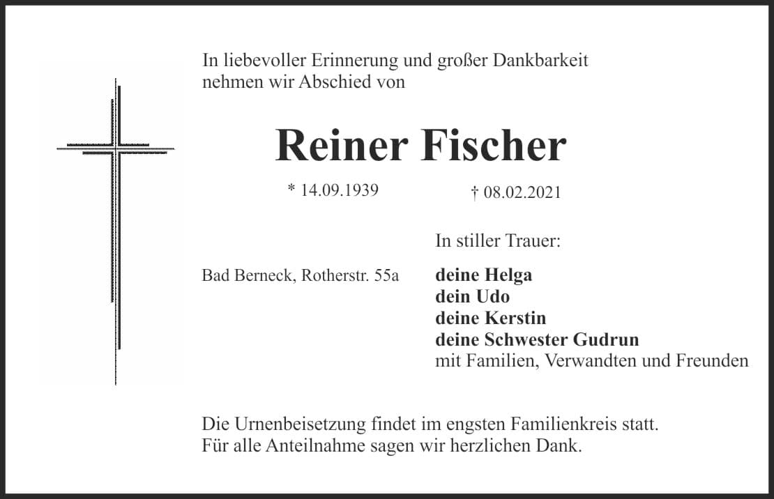 Herr Reiner Fischer