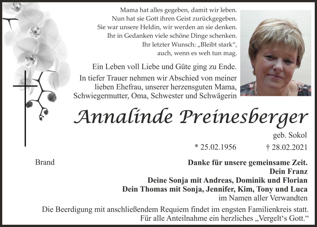 Frau Annalinde Preinersberger