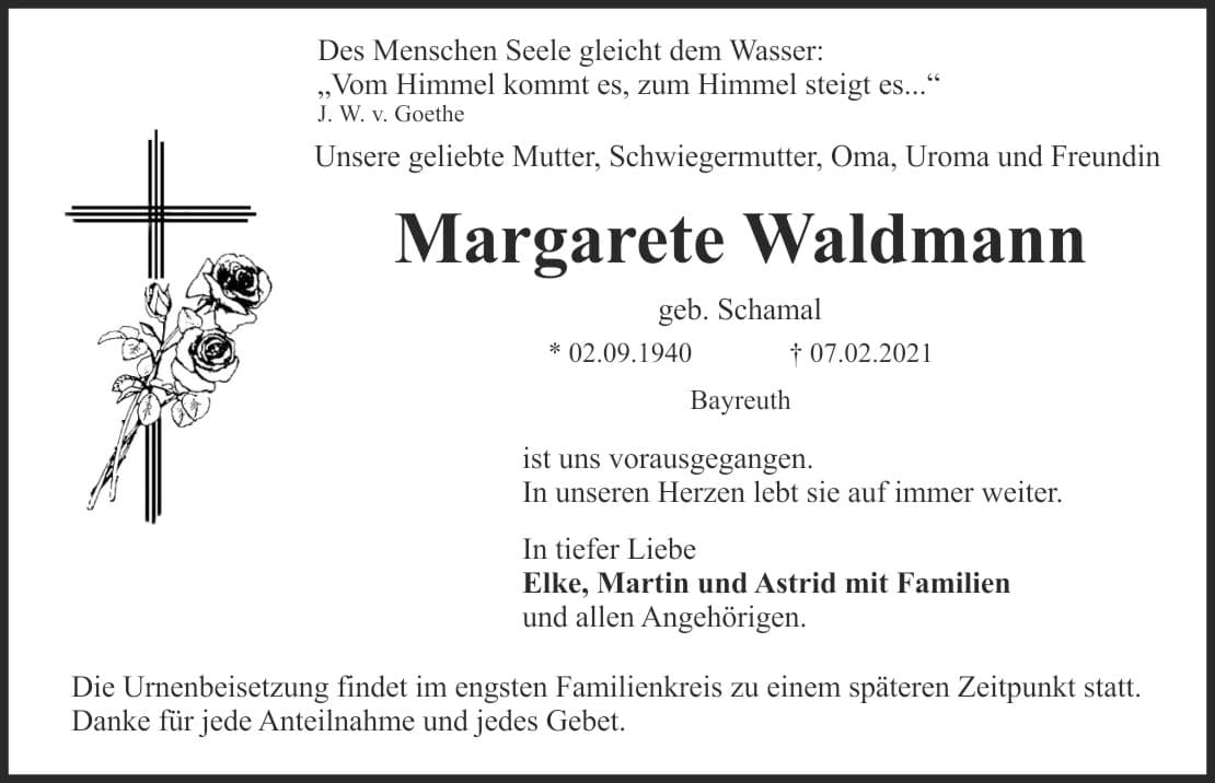 Frau Margarete Waldmann