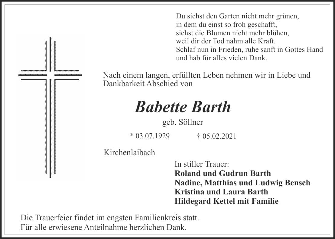 Frau Babette Barth