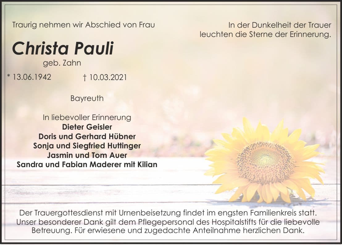 Frau Christa Pauli