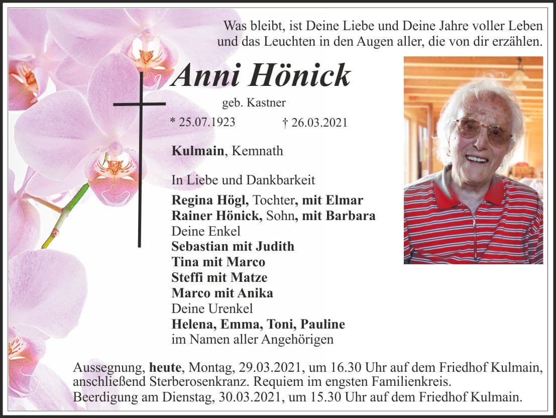 Frau Anni Hönick