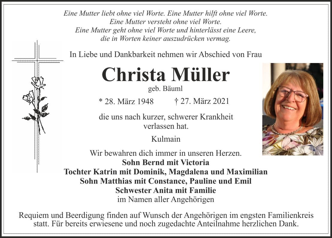 Frau Christa Müller