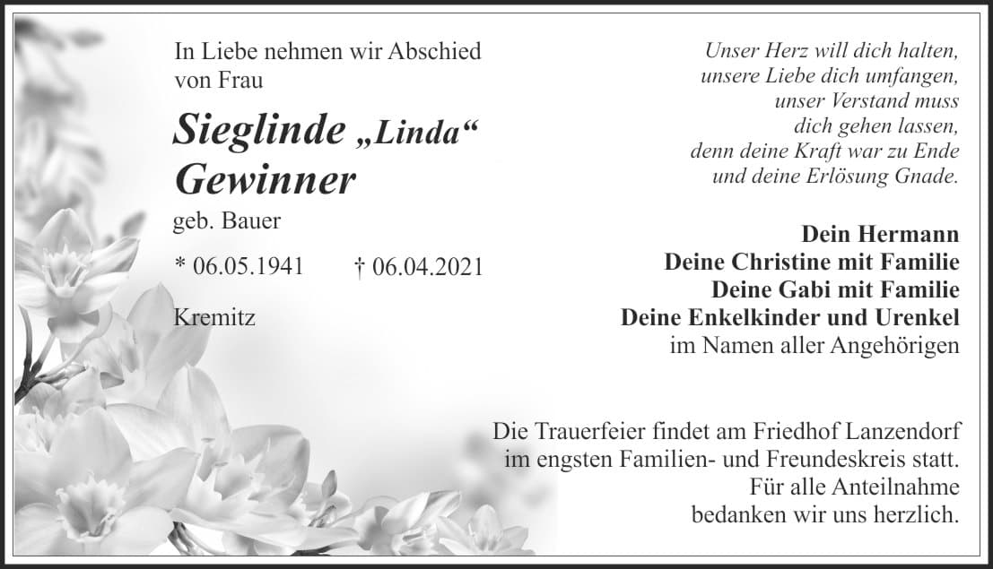 Frau Sieglinde Gewinner