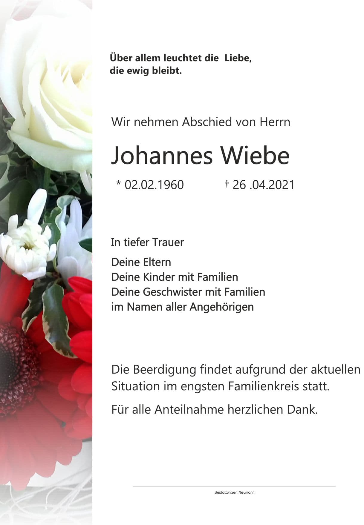 Herr Johannes Wiebe