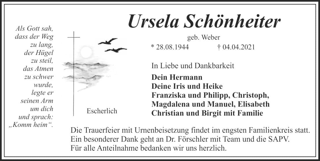 Frau Ursula Schönheiter