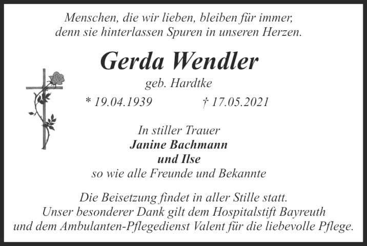 Frau Gerda Wendler