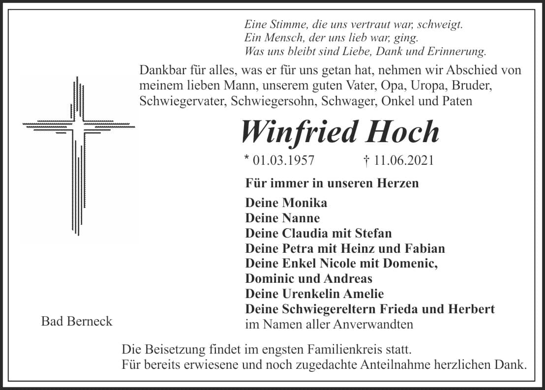 Herr Winfried Hoch