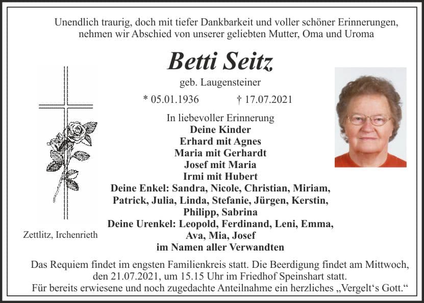 Frau Betti Seitz