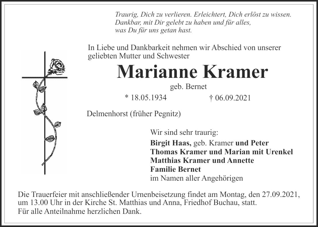 Frau Marianne Kramer