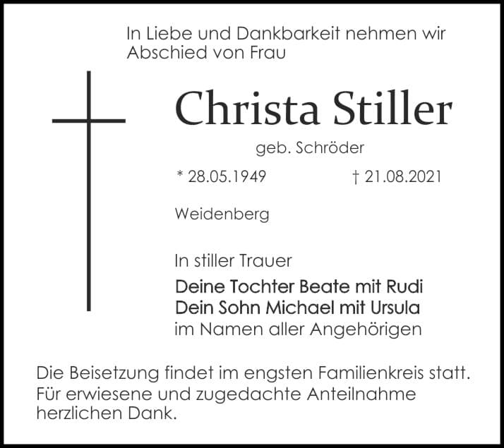 Frau Christa Stiller