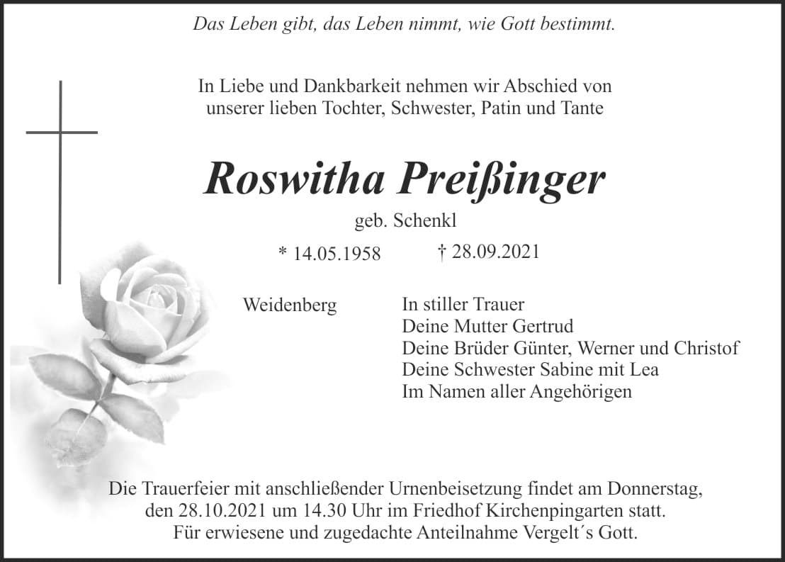 Frau Roswitha Preißinger