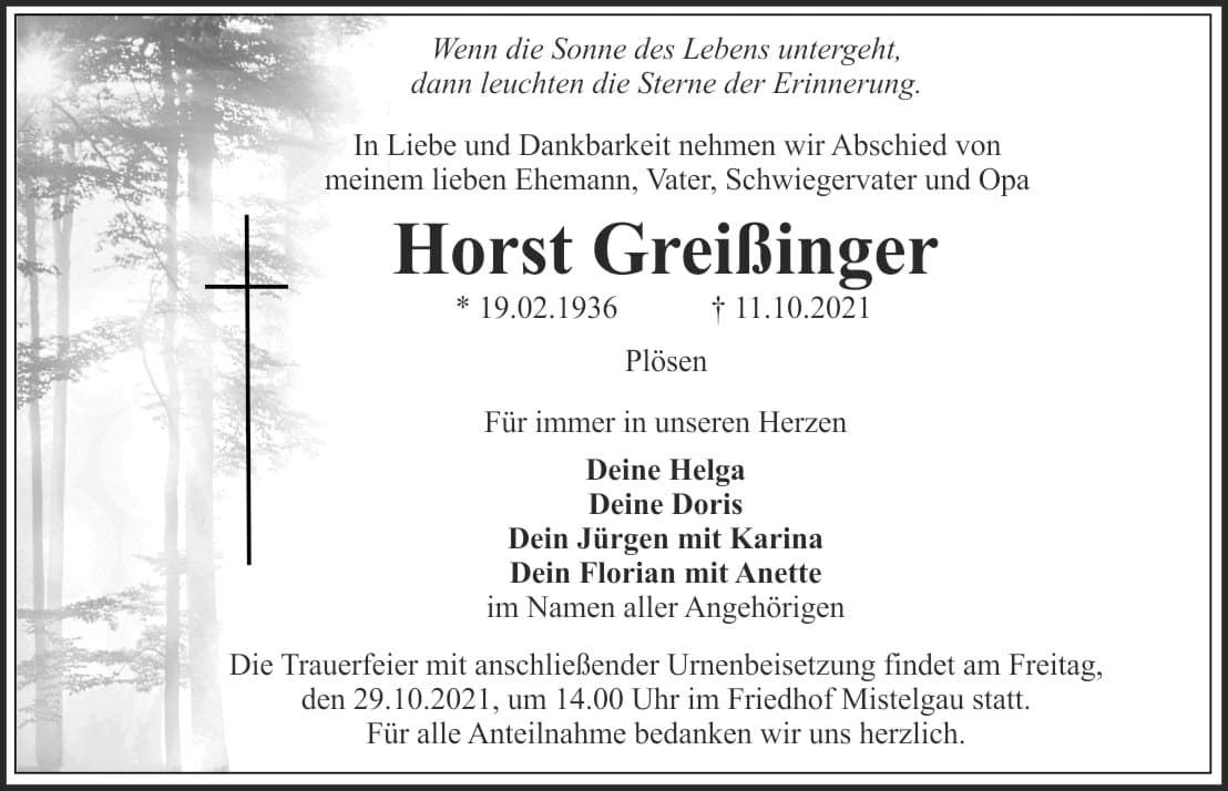 Herr Horst Greißinger