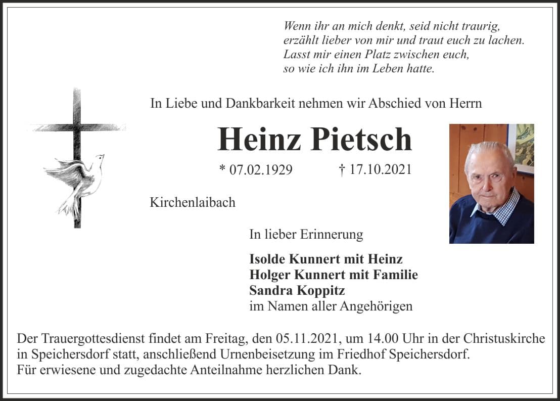 Herr Heinz Pietsch