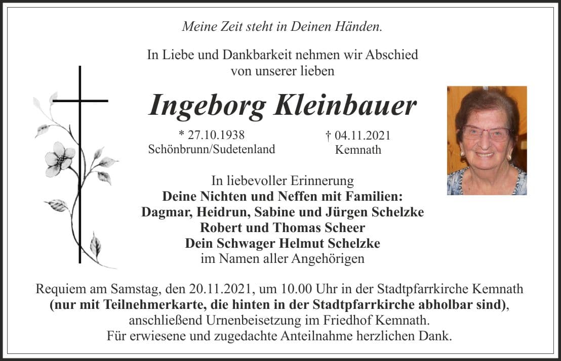 Frau Ingeborg Kleinbauer