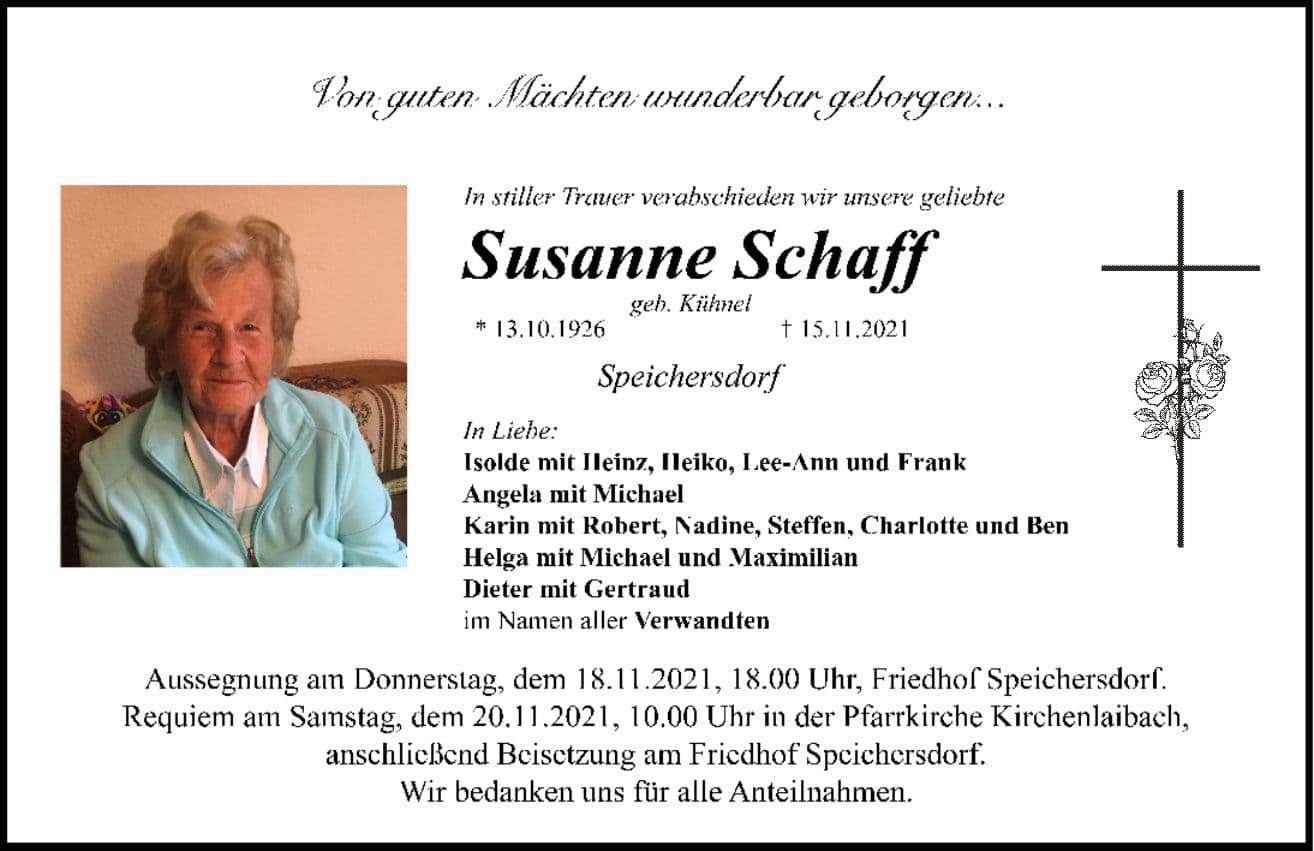 Frau Susanne Schaff