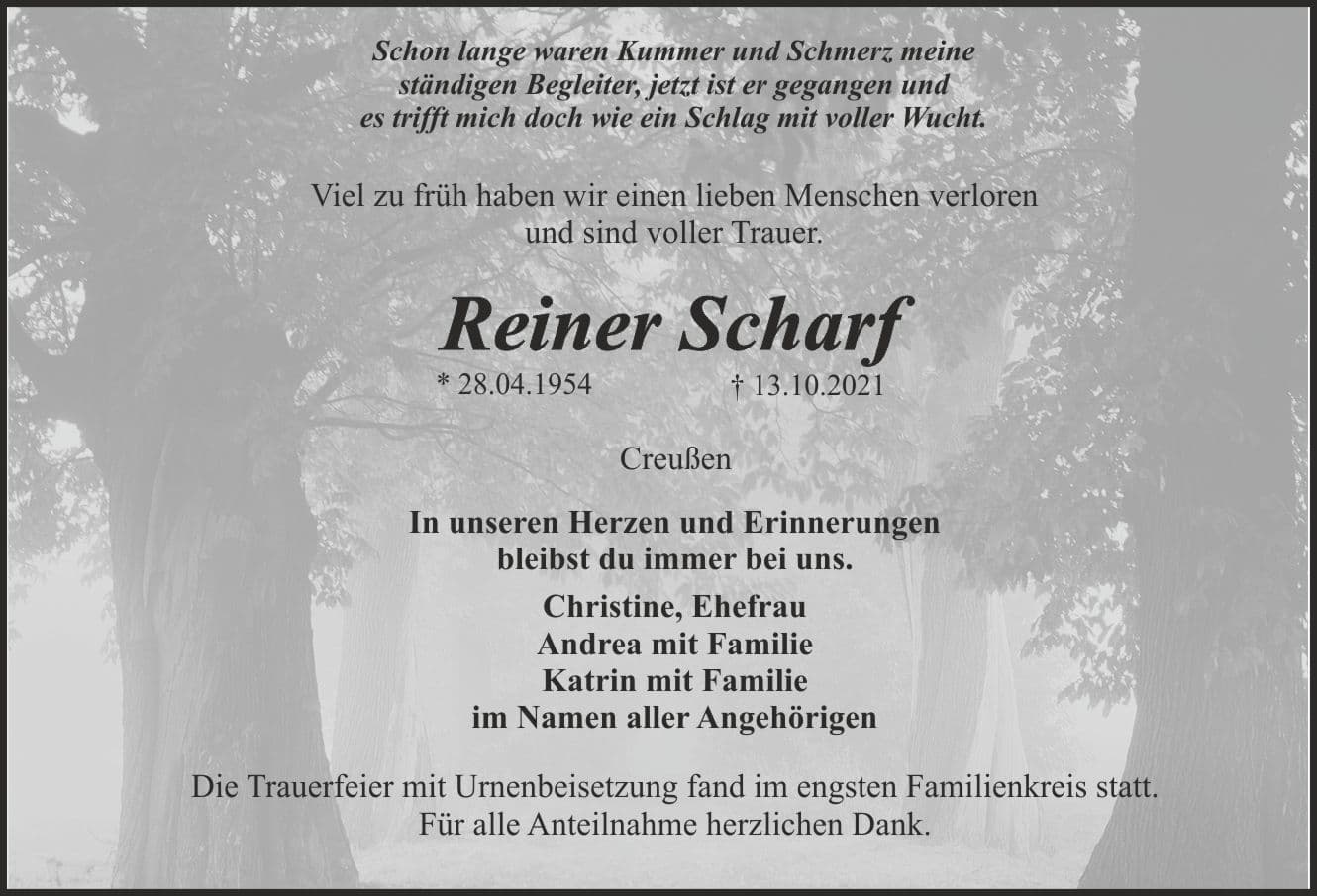 Herr Reinhard Scharf