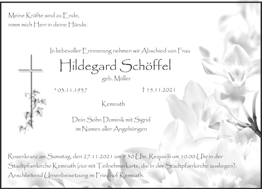 Frau Hildegard Schöffel