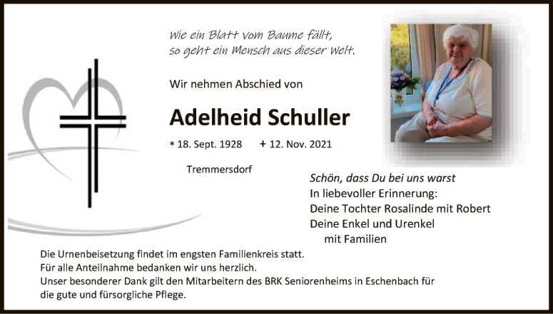 Frau Adelheid Schuller