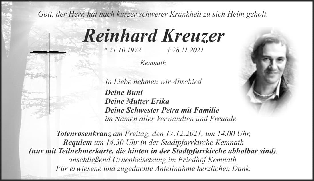 Herr Reinhard Kreuzer