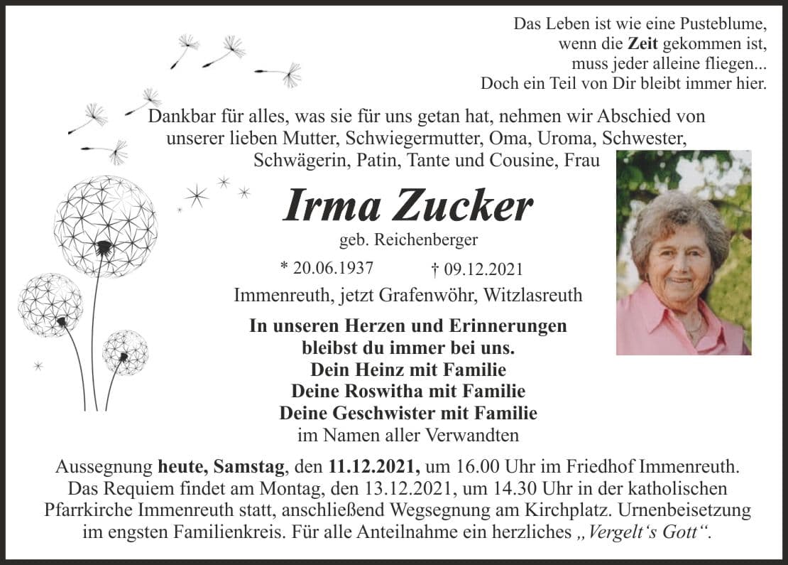 Frau Irma Zucker