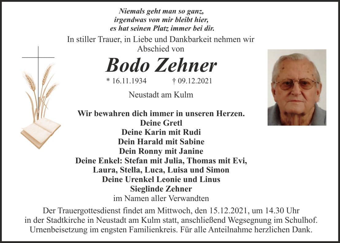 Herr Bodo Zehner