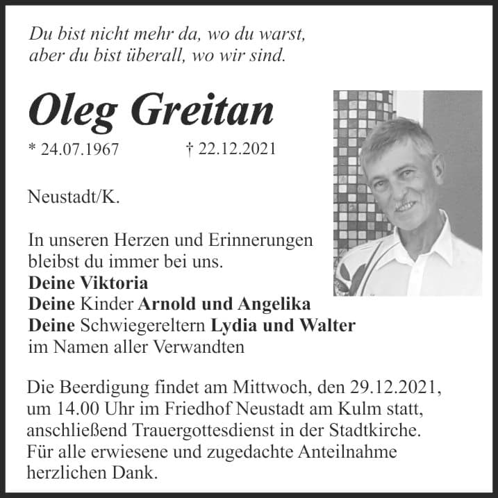 Herr Oleg Greitan