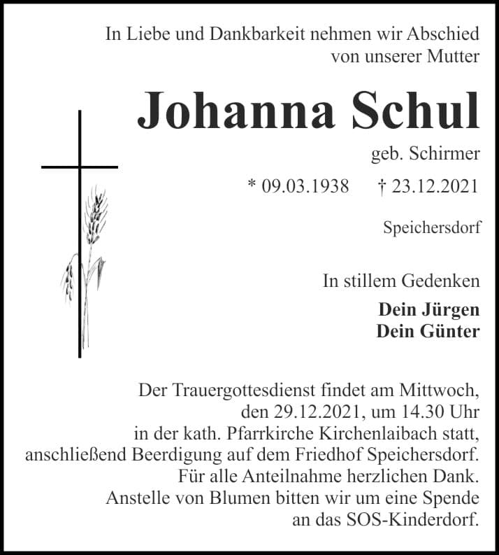 Frau Johanna Schul