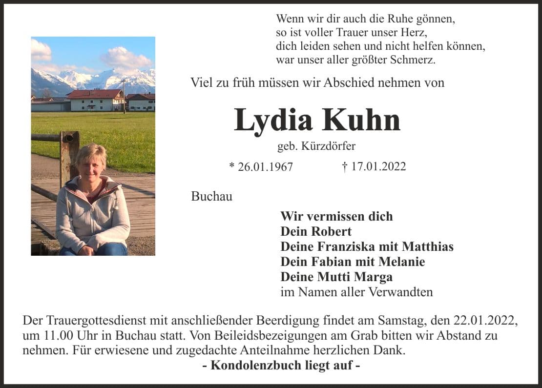 Frau Lydia Kuhn