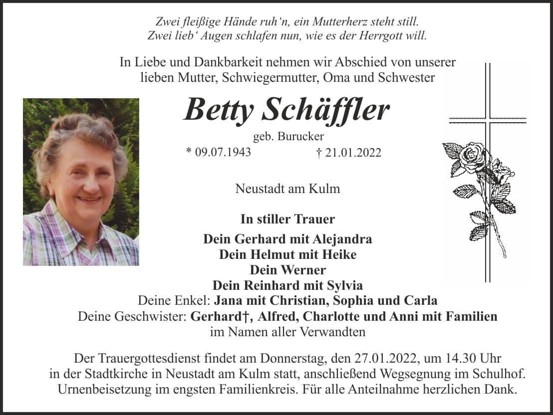 Frau Betty Schäffler